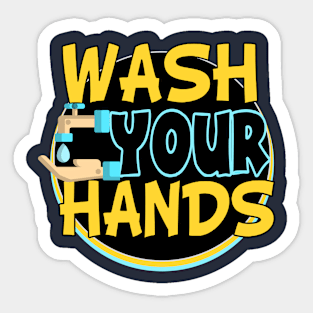 Wash Your Hands Sign Sticker